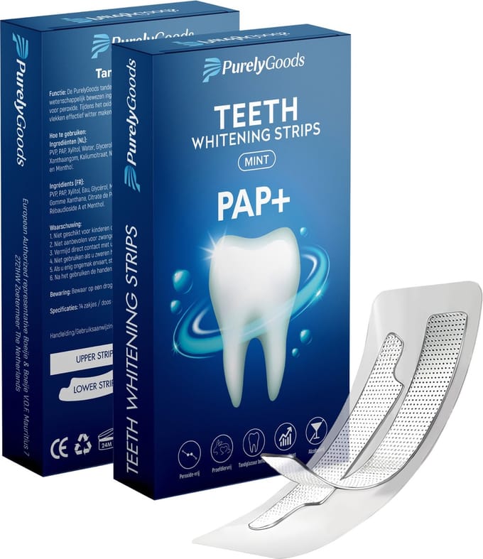 PurelyGoods® PAP+ Whitening Strips - 14 Behandelingen - Tanden Bleken