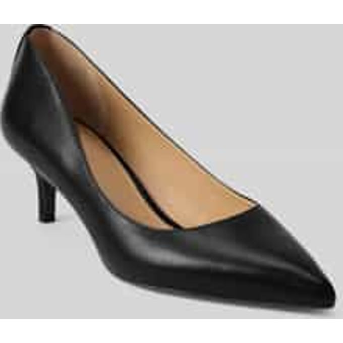 Leren pumps met elastisch riempje model 'ADRIENNE'