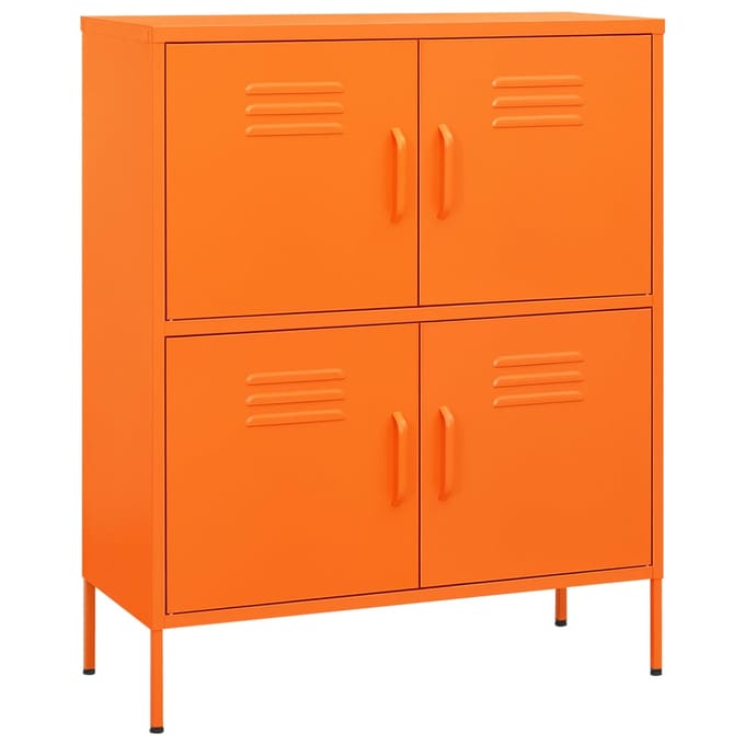 vidaXL - Opbergkast - 80x35x101,5 - cm - staal - oranje