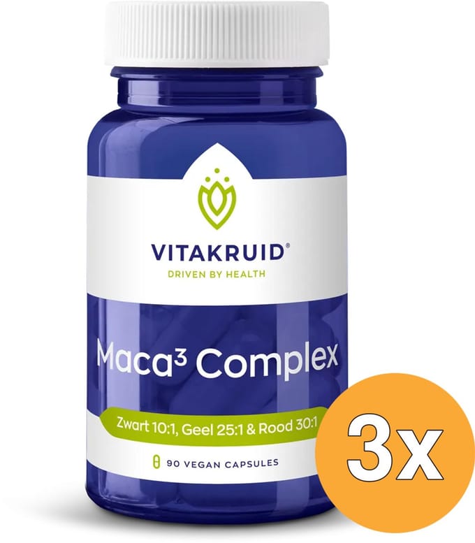 3x Vitakruid Maca Complex (90 vega capsules)