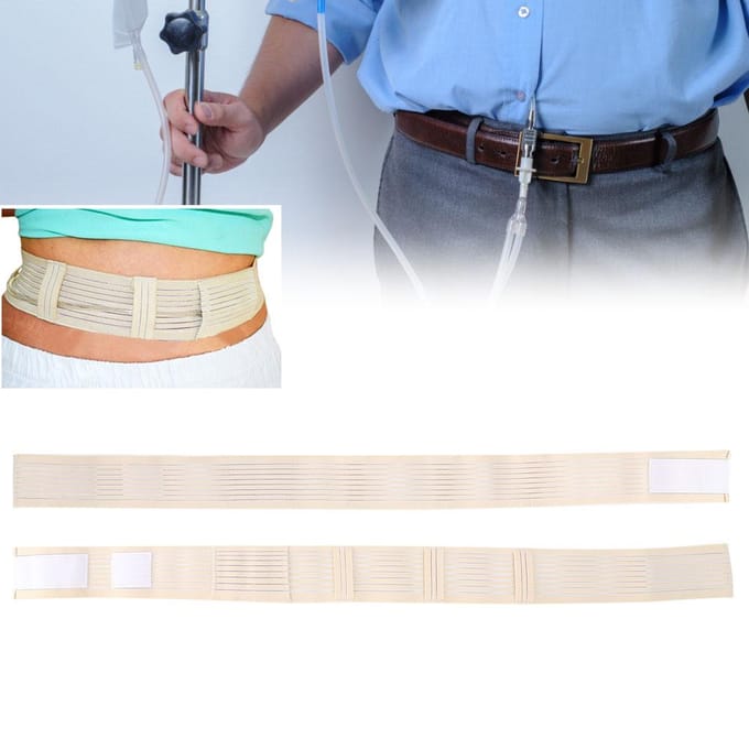 Ceinture Abdominale Respirante Réglable Ceinture de Protection pour Conduit de Dialyse PéritonéaleM M(for 4-6.5kg) white