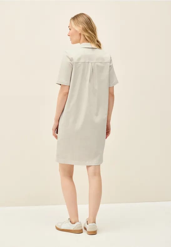 Gekleurde denim blousejurk