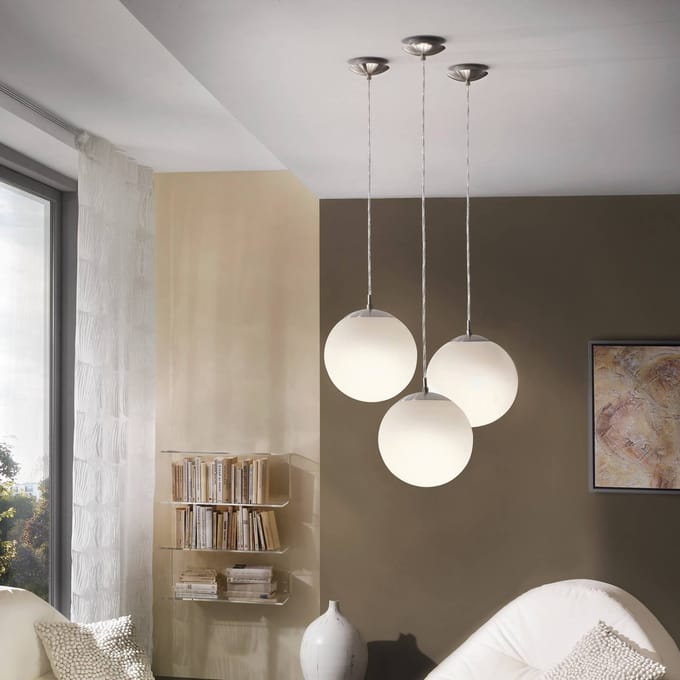 EGLO Rondo Hanglamp - E27 - Ø 30 cm - Grijs/Wit