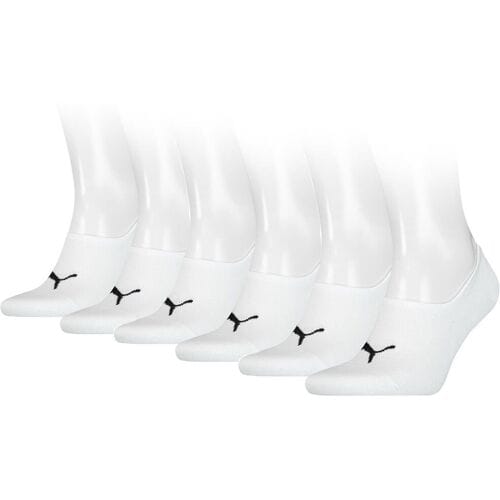 Puma Footies High Cut – Unisex Invisible Sokken – 6 Paar – Wit – 39/42