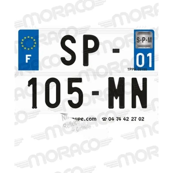 Motorfiets kentekenplaat afdeling 35 SPM NR2 SIV