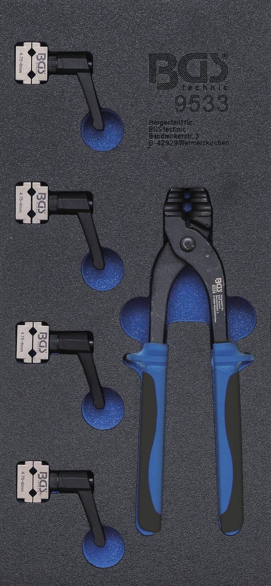 BGS Pijpbuigapparaat- en remleidingsklemmen-set 4,75 + 6 mm