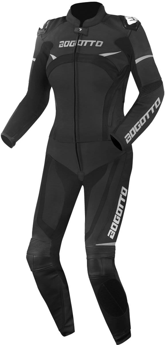 Bogotto Misano Dames Zwart Grijs 2-Delig Motorpak - Maat 44 - Racepak