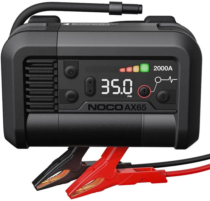 Noco A65 Luchtcompressor + Jump Starter - 2000A - 100 Lumen Zaklamp - 60 Watt Powerbank