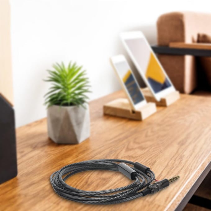 DIY-oortelefoonkabel met microfoon Zuiver koperdraad Vervanging Type-C mannelijke aansluiting naar kale hoofdtelefoon 3.5mm jack