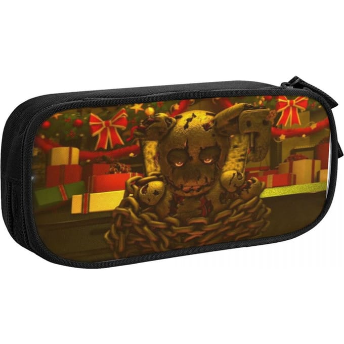 Springtrap Fnaf Etuis Pennendoos Tassen Student Grote Capaciteit Kantoor Rits Etuis (as the picture,M)