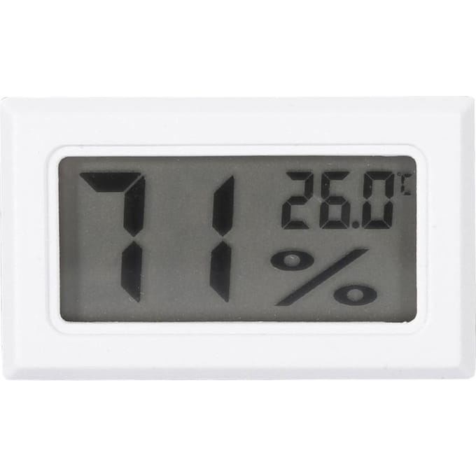 Hygromètre numérique LCD, thermomètre d'intérieur, moniteur d'humidité pour la maison, le bureau et la serre (blanc) blanc