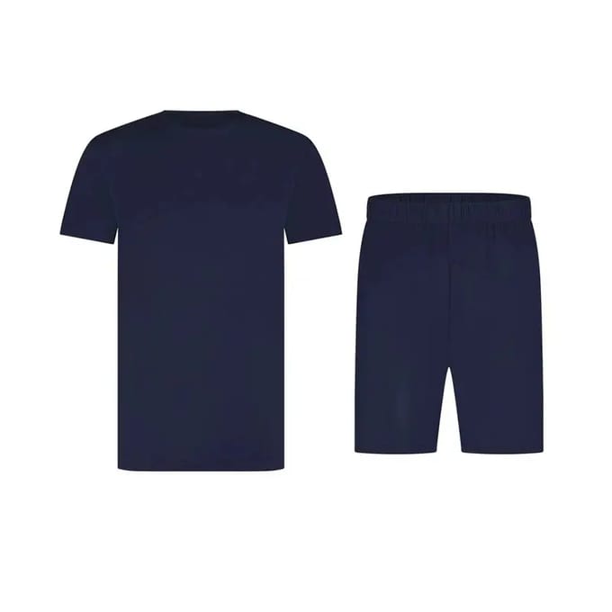 Bamboo Basics Pyjama Korte Broek Heren Nolan - Navy Pyjamaset - Maat M - Pyjama Set Heren Volwassenen - Pyjama Bamboe
