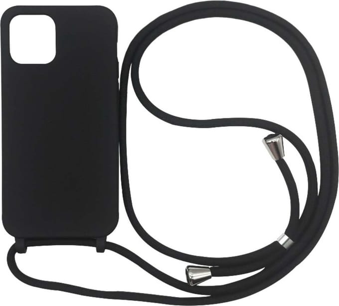 Smartphonica iPhone 11 Pro Max hoesje met koord - Zwart geschikt voor iPhone 11 Pro Max