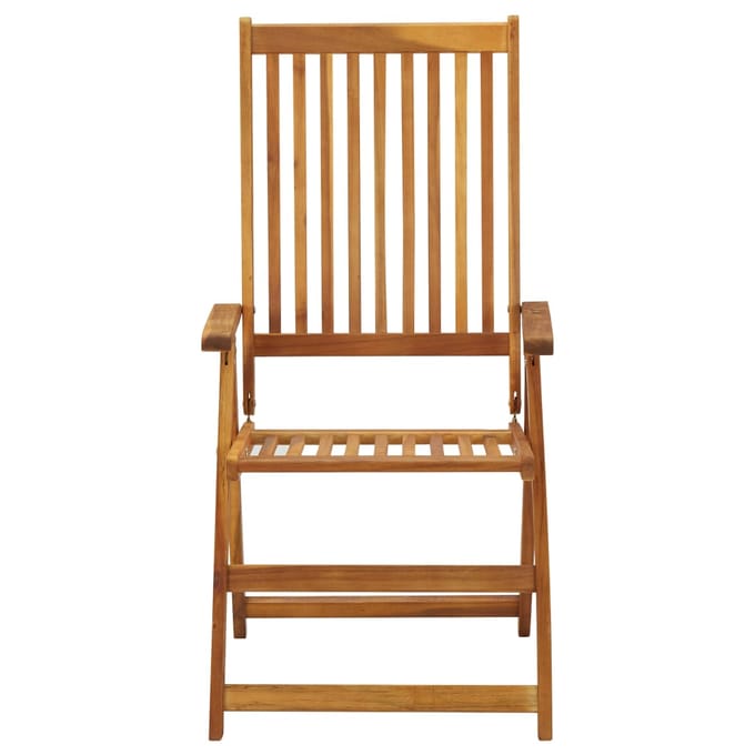 vidaXL - Tuinstoelen - verstelbaar - 3 - st - massief - acaciahout