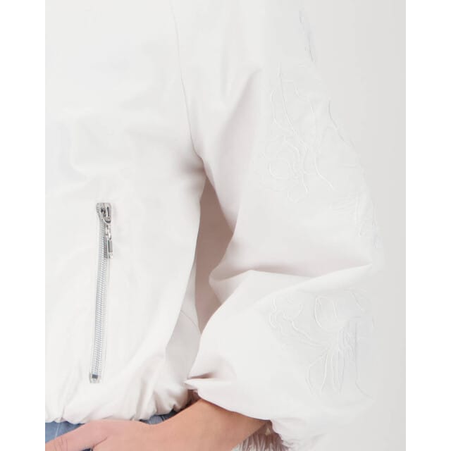 Monari  nylon jacket with embroidery 410535 105 cream