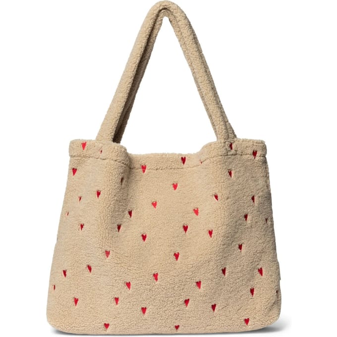 Studio Noos mom bag teddy ecru hearts