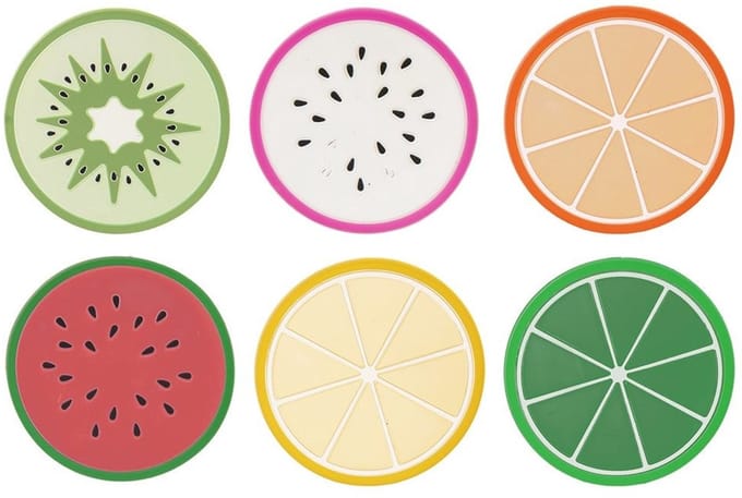 Fruitdrank Onderzetters Set van 6 stuks 8,5 cm