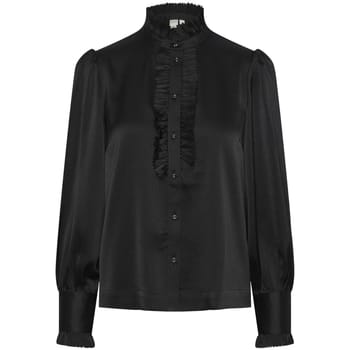Blouse Y.a.s YAS Frilla Shirt L/S - Black