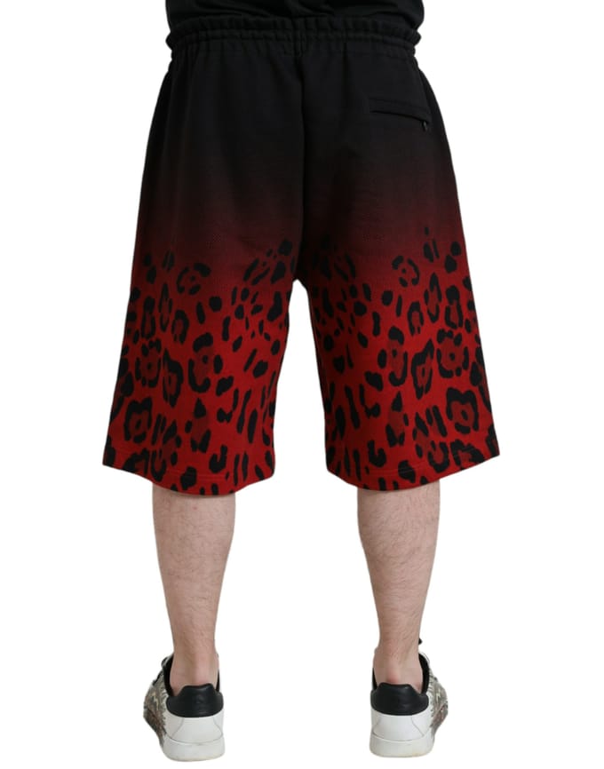 Gradiënt Luipaardprint Sweatshorts