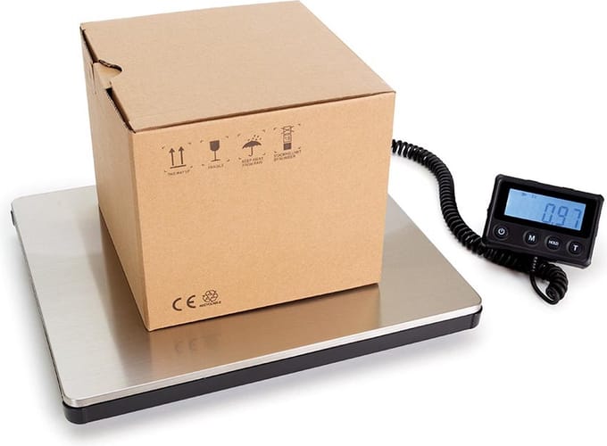 Perel Digitale postweegschaal met extern display, 100kg/10g, usb-c, energiezuinig