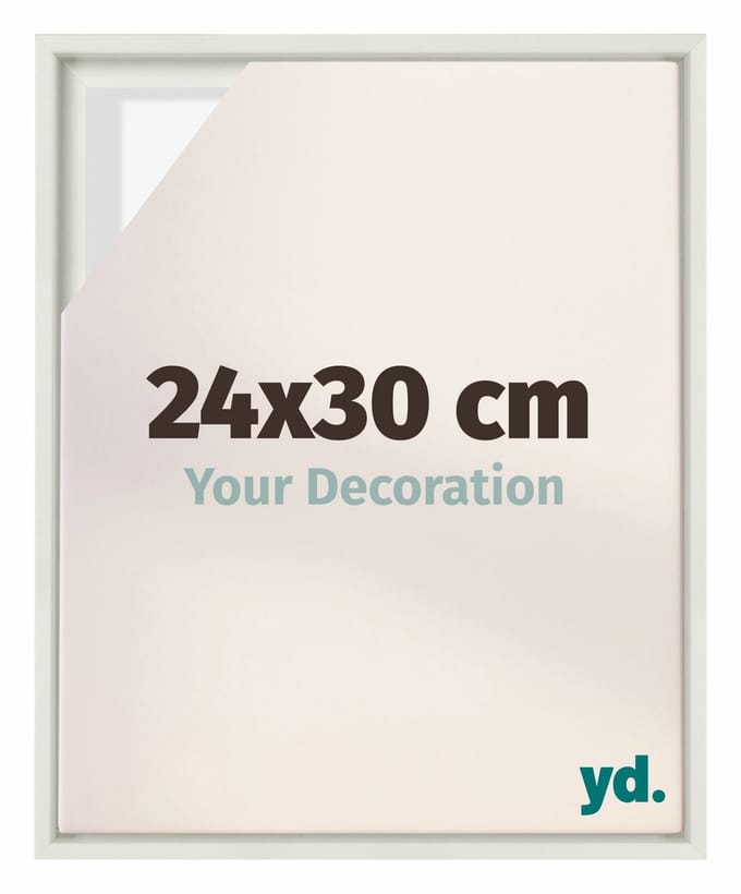 yd, Baklijst 24x30 cm Wit Mat - Lijst voor Canvasdoek - MDF Lyon