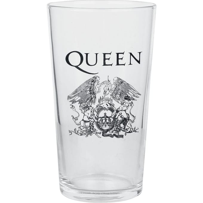 Queen Bierglas - Crest - voor Geen - transparant