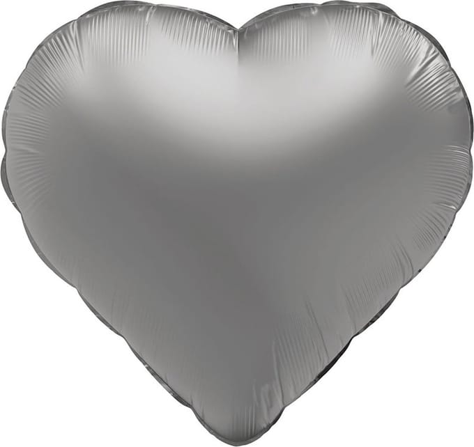 Folat - Folieballon Hart Moonlight Silver - 45 cm