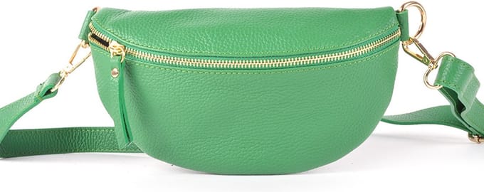 Giuliano Lederen Bumbag/Heuptas - smaragd groen
