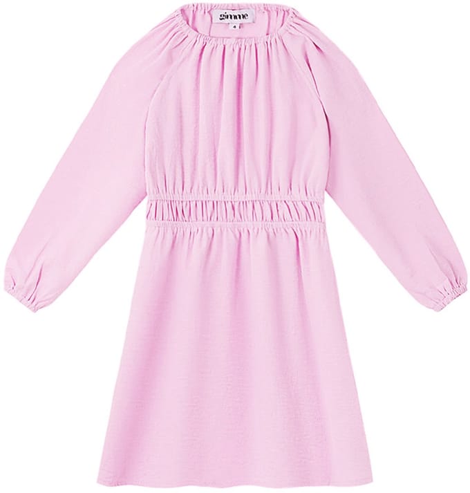 Minimalistische Polyester Kinderjurk met Plooien - 2 Jaar