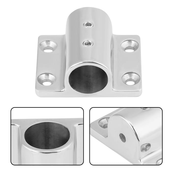 Buis Pijp Rechthoekige Basis Marine Roestvrij Staal Boot Accessoires voor Boot 25mm white