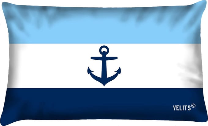 Sierkussen - Buitenkussen Bloed Waterafstotend Bootkussen Nederlandse Vlag - Blauw - 60 Cm X 40 Cm