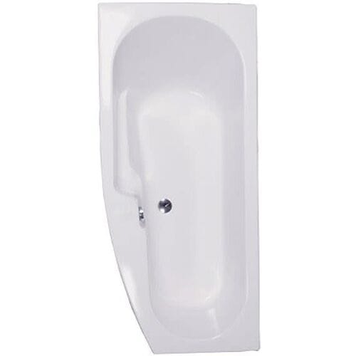 Caribia space-saving bath 165 x 75 cm Carina left incl. foot frame