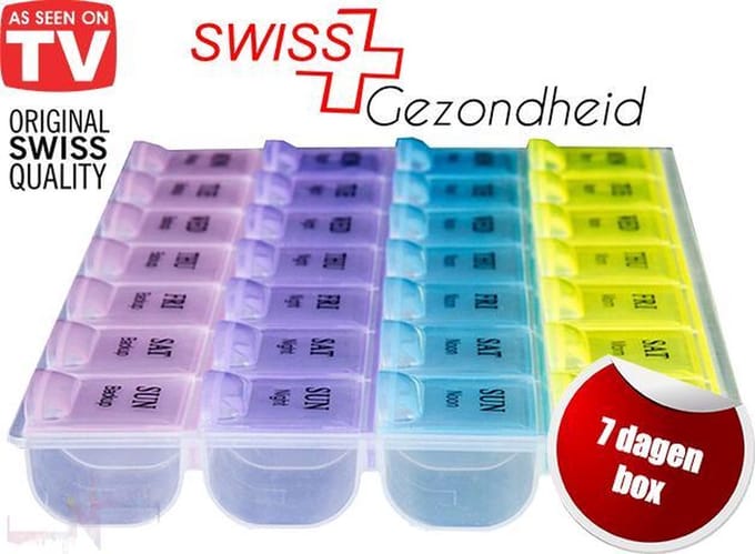 Pillendoos - 7 Dagen - daags 28-vaks - Bestekoop - Super gebruikvriendelijk