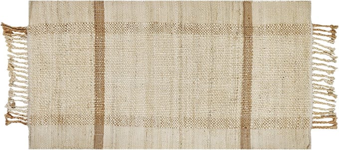 YELMEZ - Modern vloerkleed - Lichtbeige - 80 x 150 cm - Jute