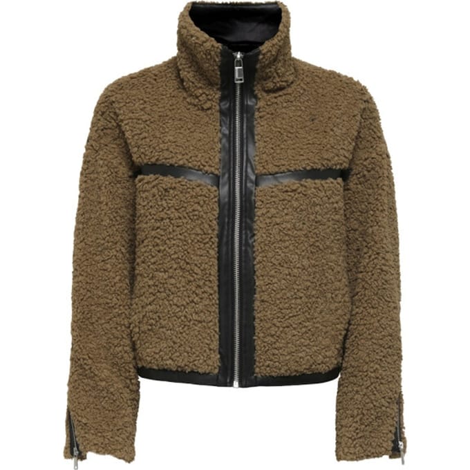 ONLY - ONLPATTI LIFE TEDDY SHORT JACKET CC OTW - Dames - Gewatteerde jassen