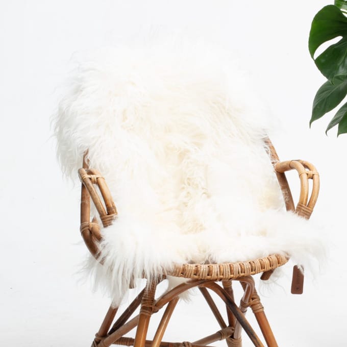 SHEEPY® | Schapenvacht | Ása (Wit) S (90-100cm) - Sheepy.cc