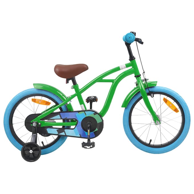 vidaXL - Kinderfiets - 16 - Inch - voor - 4-6 - jaar - oud - Groen