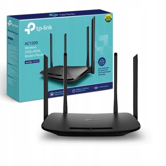 TP-Link Archer VR300 AC1200 Wireless VDSL/ADSL Modem Router - Wireless router Wi-Fi 5