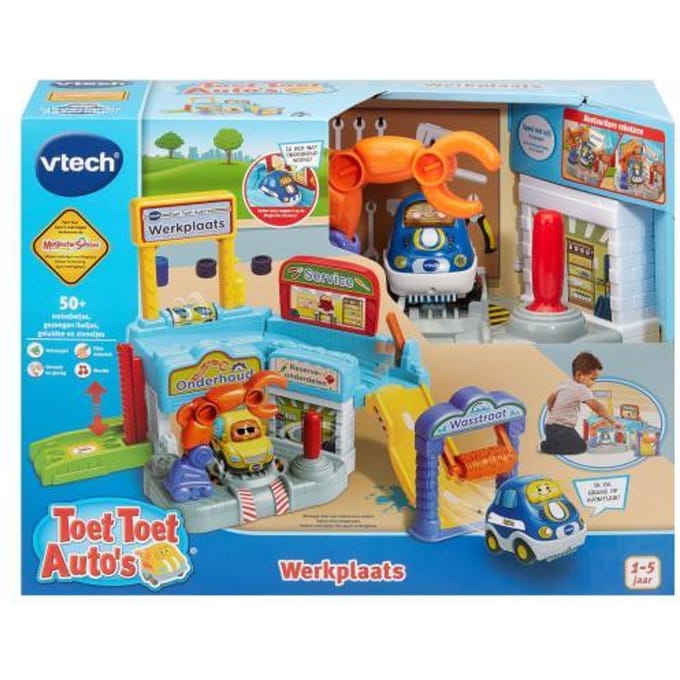 VTech Toet Toet Auto's - Werkplaats - Interactief Speelgoed - Inclusief Ayden Auto - Speelgoed vanaf 1 jaar en ouder