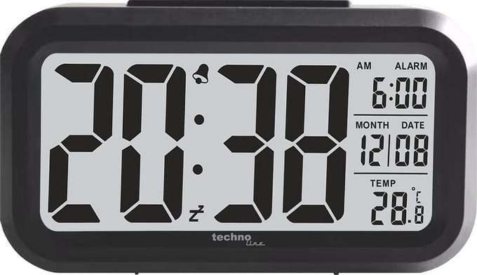Technoline Wekker WT 400 Met temperatuurweergave 135 x 75 x 48mm Zwart