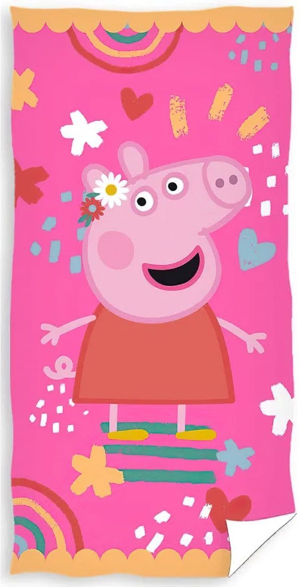 Peppa Pig Badlaken 70x140cm Handdoek Katoen