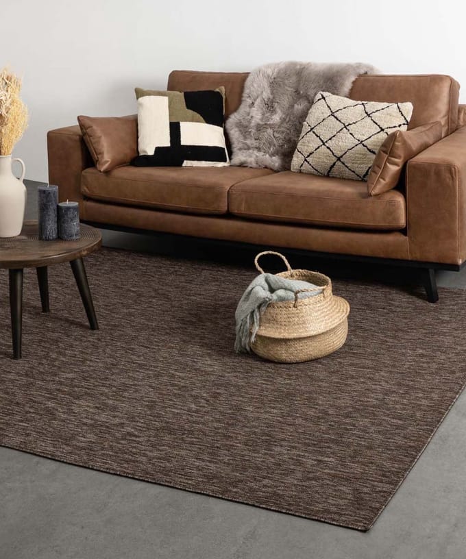 Laagpolige loper - Lush bruin 100x300