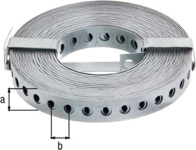 Bandijzer recht verzinkt 17 x 0.7mm en 10 meter lang
