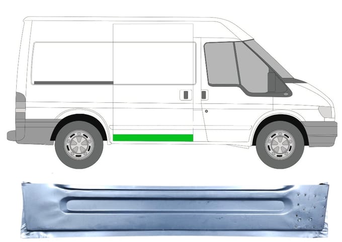 Schuifdeur reparatiepaneel binnen voor Ford Transit 2000-2013 / Rechts