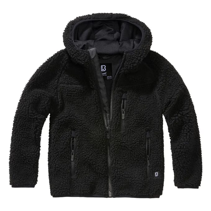 Brandit Kids Teddyfleece Unisex Jas - zwart - 170/176