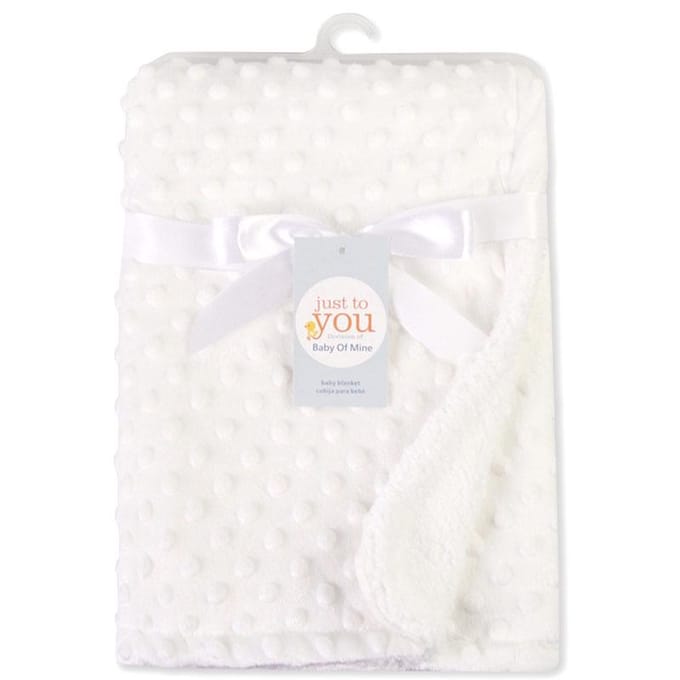 Couverture pour bébé Nouveau-né Polaire Douce Couverture Bébé Garçon Linge de Lit Uni Bébé Fille Accessoires Bébé Massage blanc