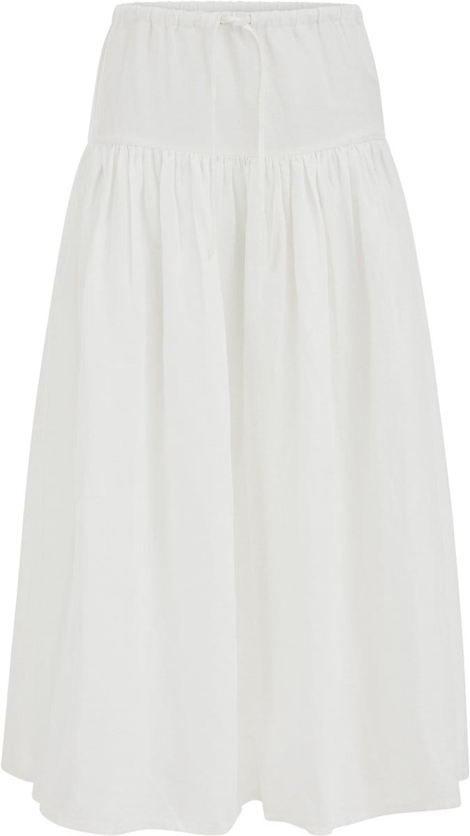 WE Fashion Dames midi rok van linnenmix