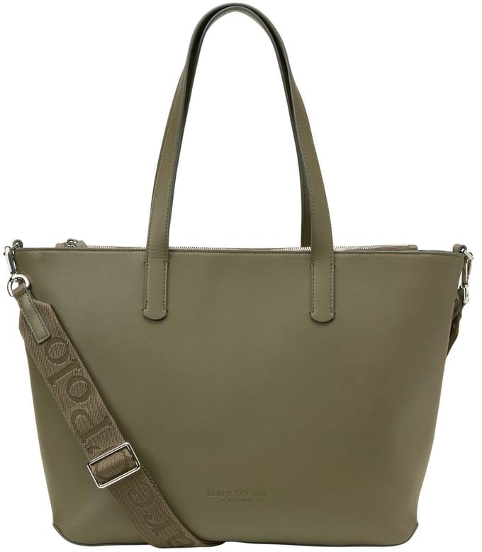 Marc O'Polo shopper schoudertas Vreni Shopper Dark Mossy Olive olijfgroen