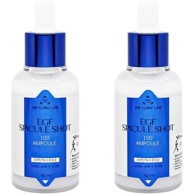3W CLINIC LAB EGF Spicule Shot 100 Ampul 50ml  (3 opties) #Ampoule 50ml x 2pcs blue