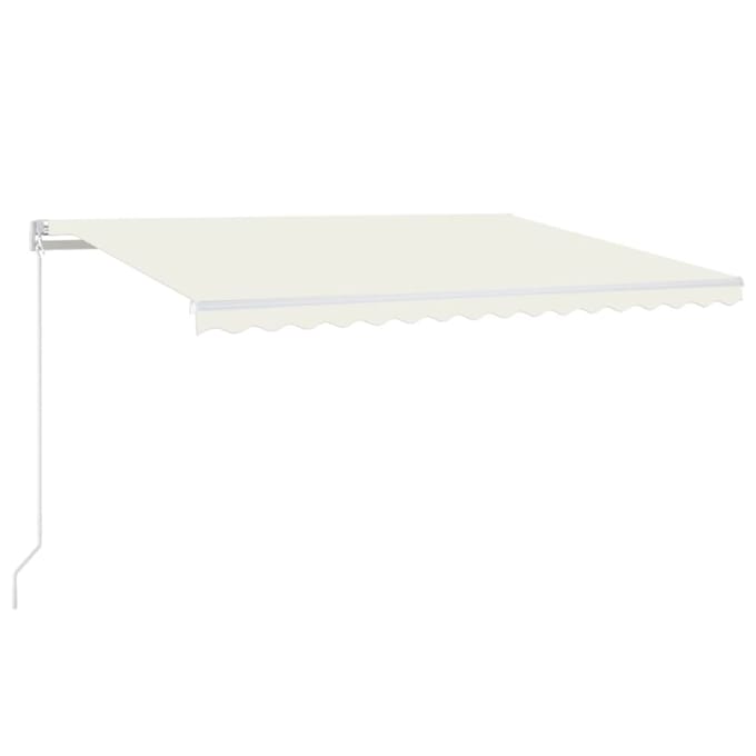 vidaXL - Uitschuifbare - luifel - Crèmekleurig - 400 - × - 350 - cm
